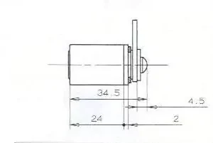 SERRURE BATTEUSE.S/PLAT.D18/L24 – 2 CLES