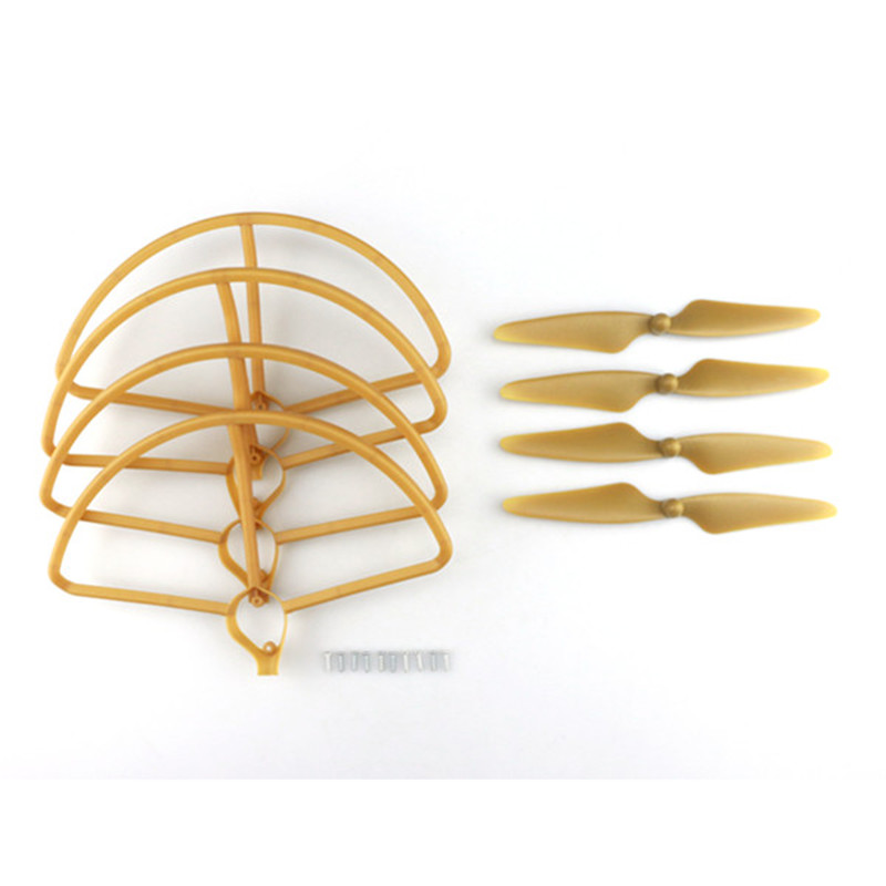 4 Hélices (2CW & 2CCW) & 4 Cadres de Protection pour Hubsan H501S – OR