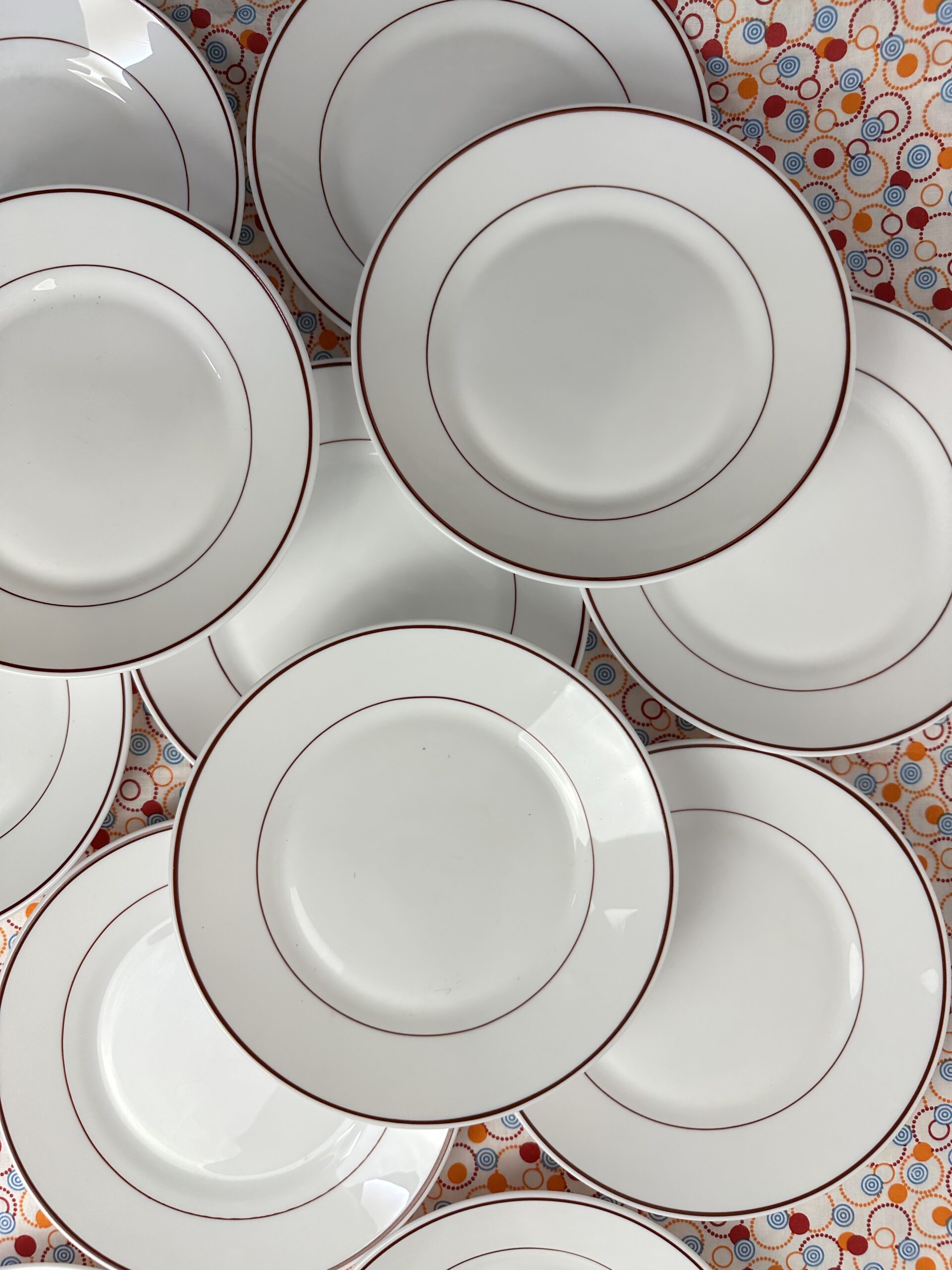 12 assiettes plates vintage Arcopal Restaurant