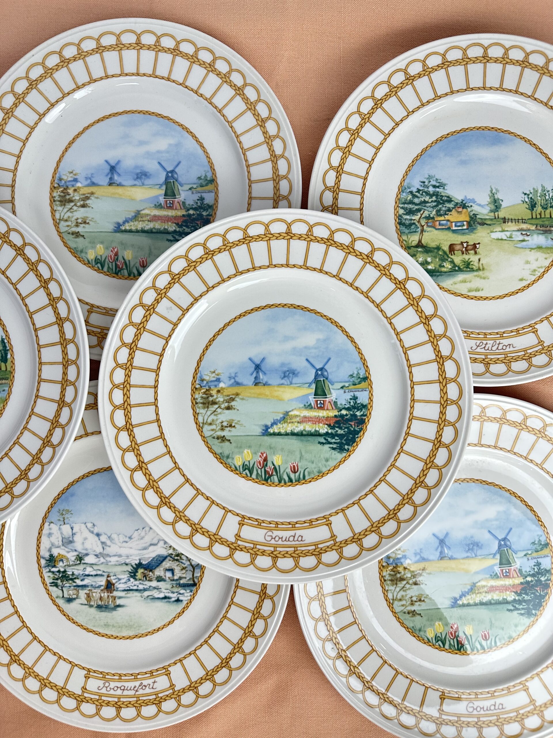 7 assiettes Corbeille Villeroy et Boch