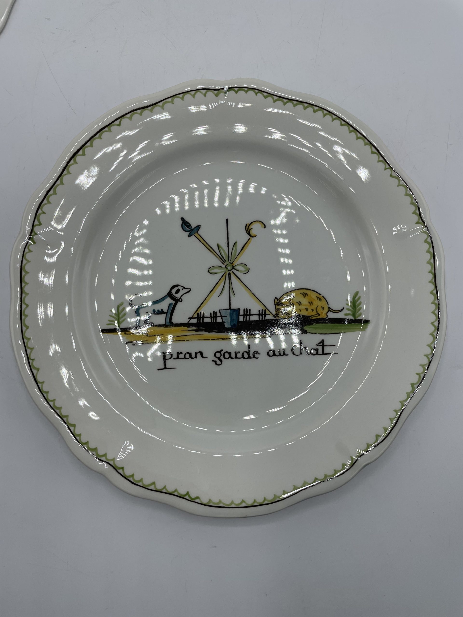 Duo assiettes vintage porcelaine de Gien pour Paris Musées réédition bicentenaire de la Révolution – Image 3