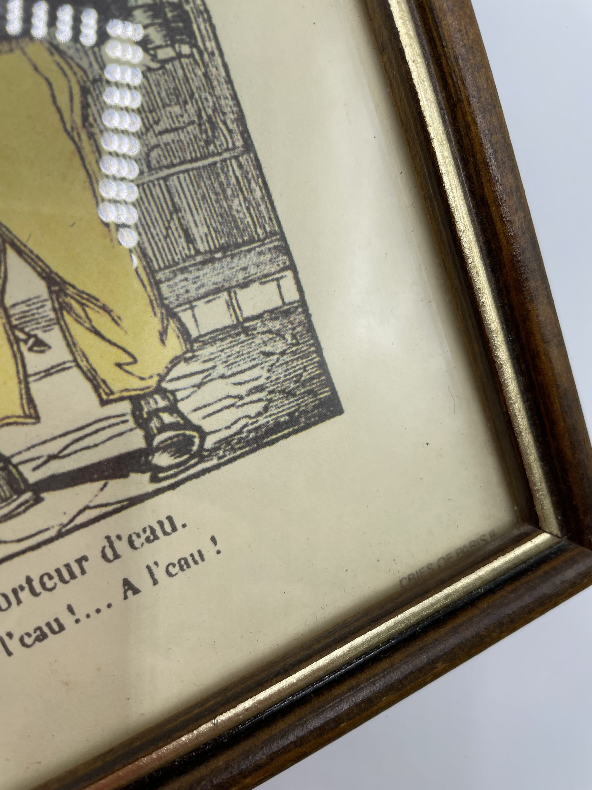 Duo cadres en bois illustrations marchands de Paris cris de Paris – Image 5