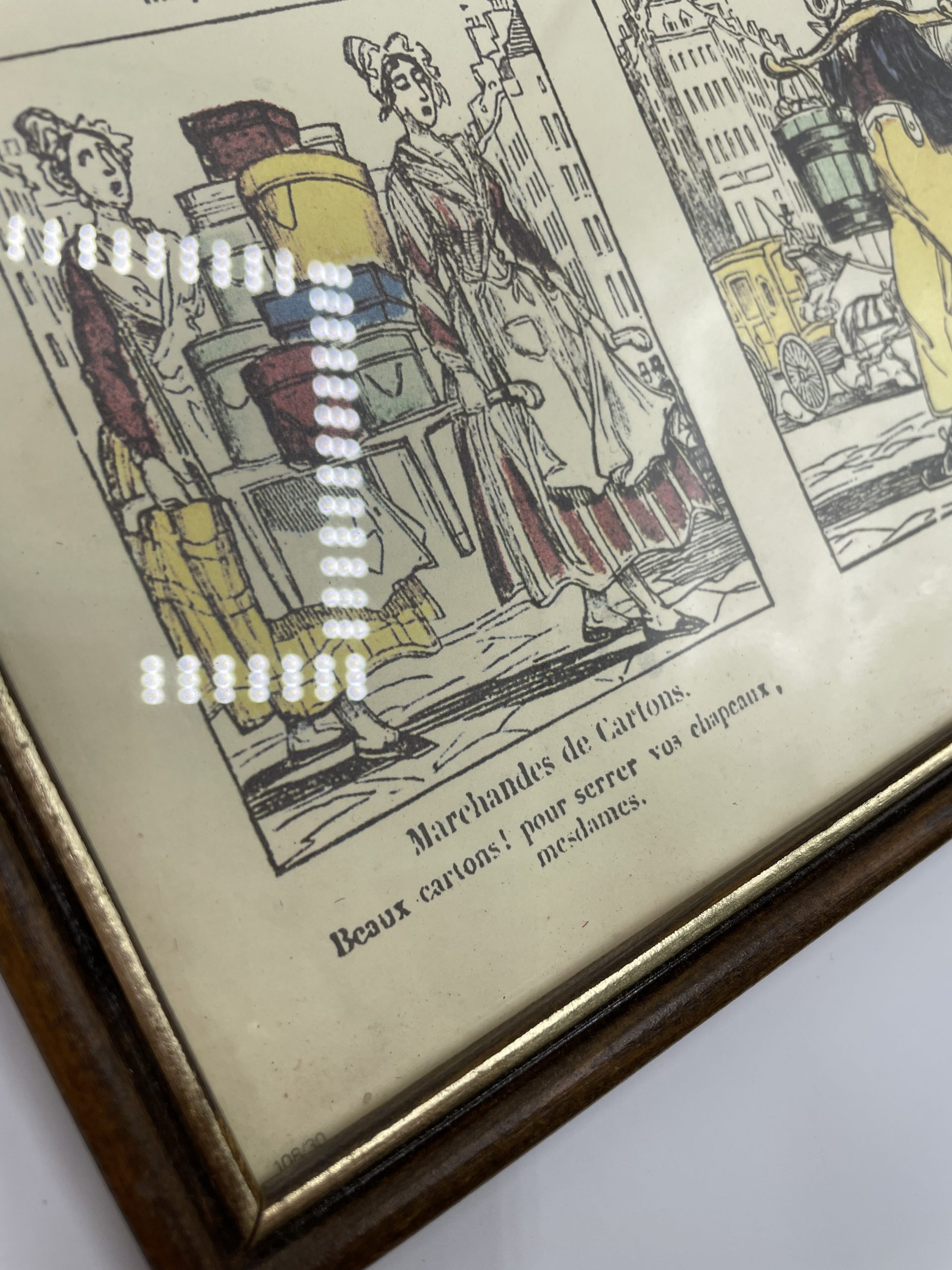 Duo cadres en bois illustrations marchands de Paris cris de Paris – Image 7