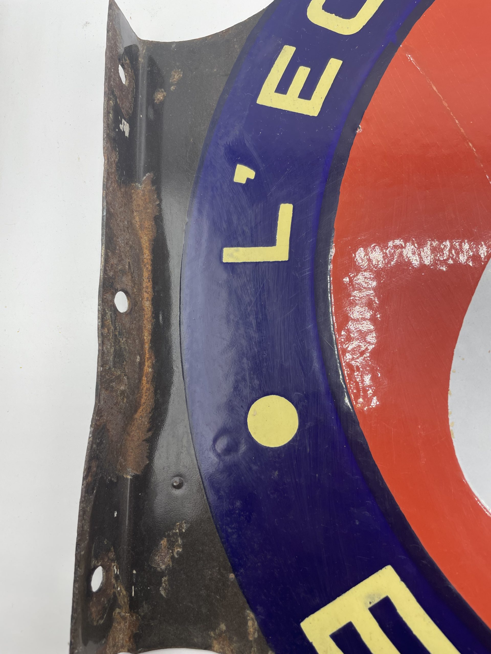 Ancienne plaque publicitaire métal émail essence Eco – Image 4