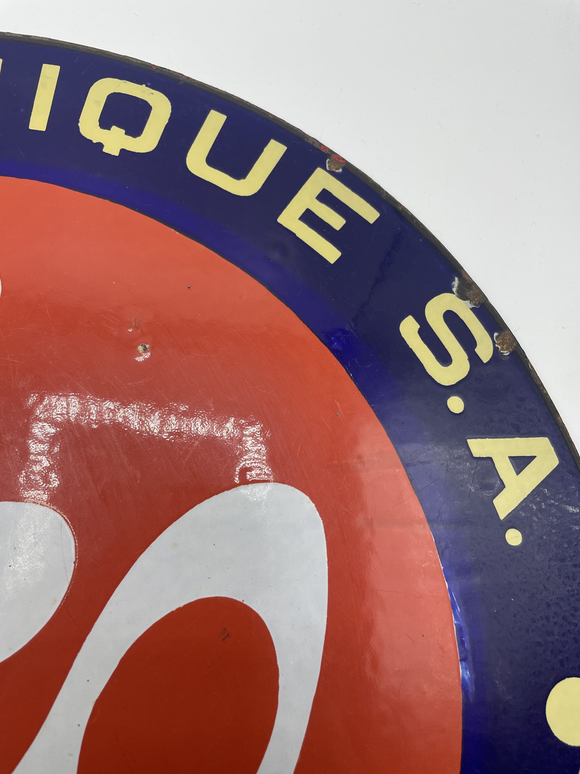 Ancienne plaque publicitaire métal émail essence Eco – Image 2